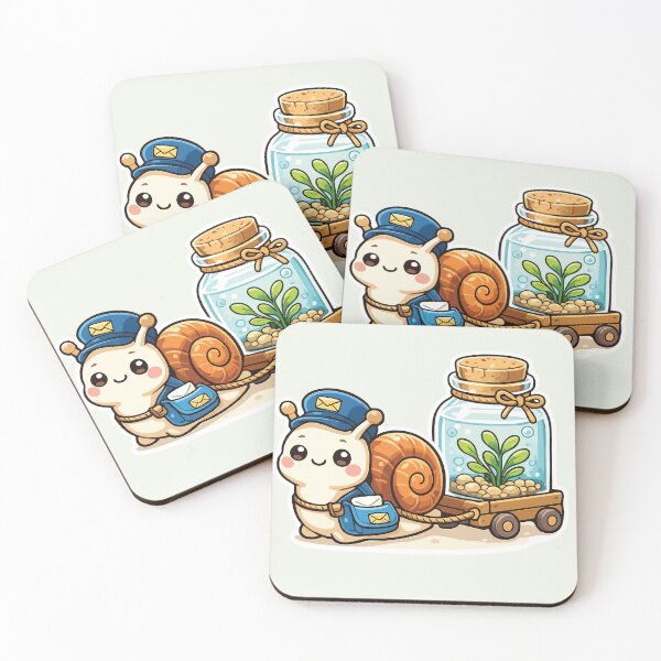 Item preview, Snail Mail Cute Aquarium Mail Carrier designed and sold by SimplePoDesign.