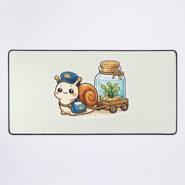 Item preview, Snail Mail Cute Aquarium Mail Carrier designed and sold by SimplePoDesign.