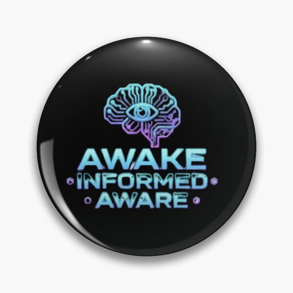 Item preview, Awake Informed Aware Neon Circuit Brain Logo designed and sold by lopaka97.