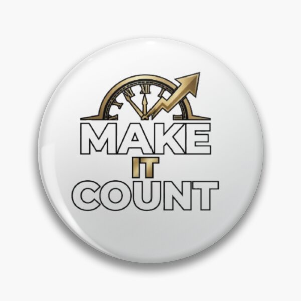 Item preview, Make It Count Motivational Gold Clock Typography designed and sold by lopaka97.