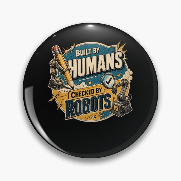Item preview, Built by Humans, Checked by Robots designed and sold by FreshPixelArt.