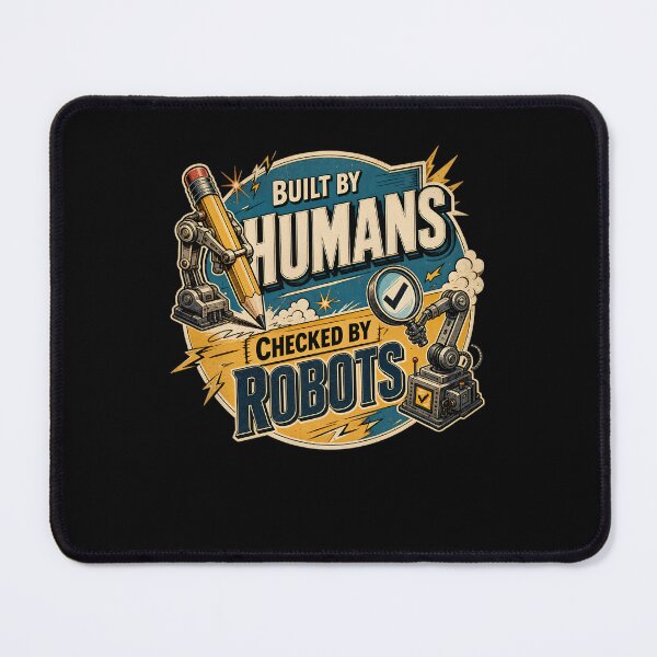 Item preview, Built by Humans, Checked by Robots designed and sold by FreshPixelArt.