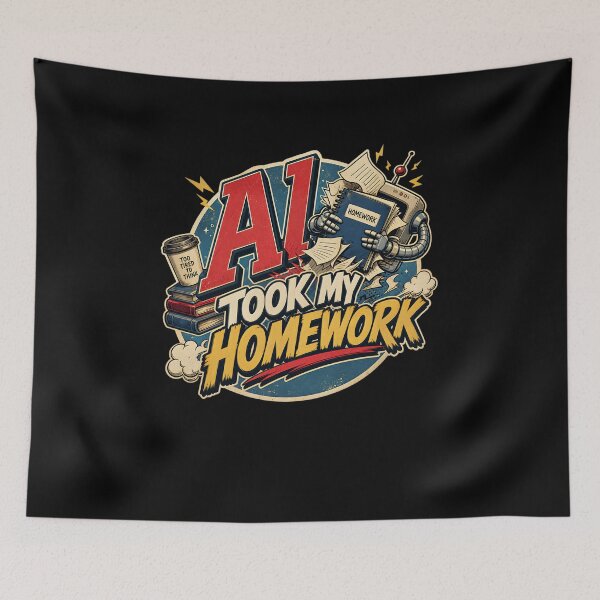 Item preview, AI Took My Homework designed and sold by FreshPixelArt.