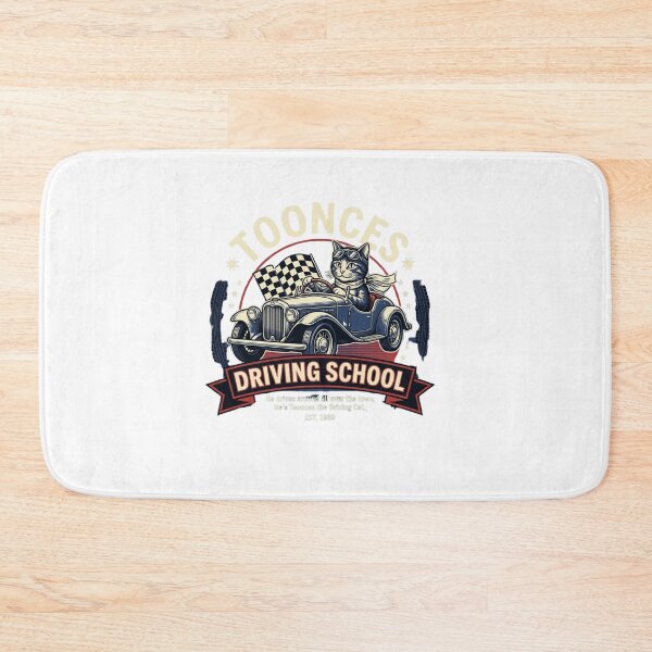 Item preview, Cat Driving School Vintage Retro Art designed and sold by SiarheiYur.