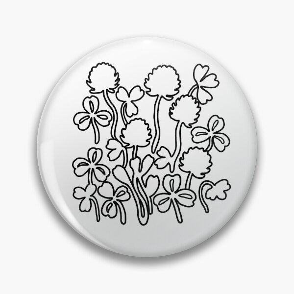Item preview, Whimsical Clover Flowers | Bold Minimal Botanical Line Art designed and sold by IwonaKpn.