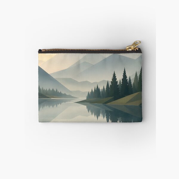 Item preview, Alpine Lake Wall Art – Mountain Reflection Minimalist Landscape Print Misty Forest Decor designed and sold by Martin's_Design.