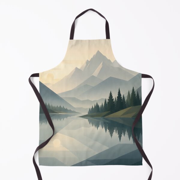 Item preview, Alpine Lake Wall Art – Mountain Reflection Minimalist Landscape Print Misty Forest Decor designed and sold by Martin's_Design.