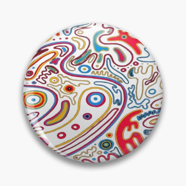 Item preview, Psychedelic Neon Pattern - Fluorescent Abstract Art and Organic Shapes designed and sold by RAYBIL.