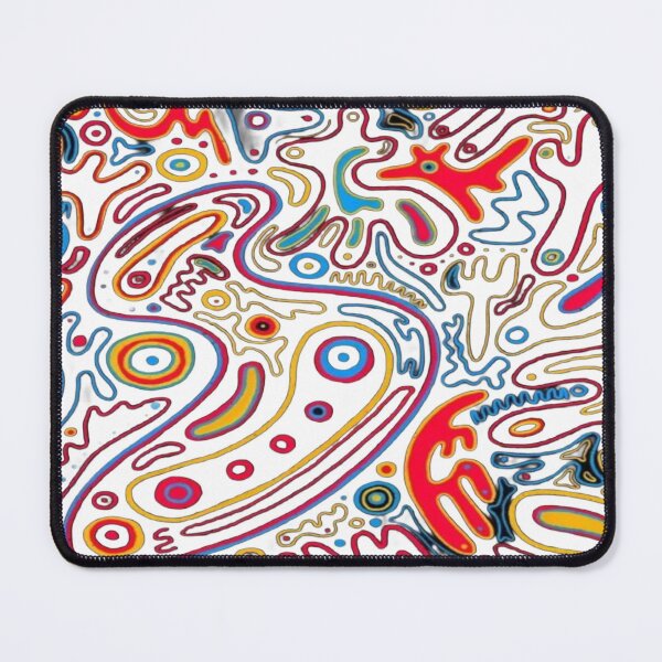 Item preview, Psychedelic Neon Pattern - Fluorescent Abstract Art and Organic Shapes designed and sold by RAYBIL.