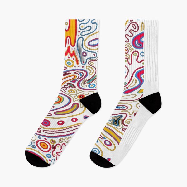 Item preview, Psychedelic Neon Pattern - Fluorescent Abstract Art and Organic Shapes designed and sold by RAYBIL.