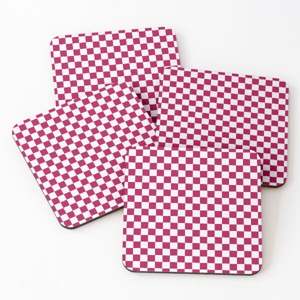 Item preview, Deep Red and White Chequered Pattern designed and sold by Jeallan Designs.