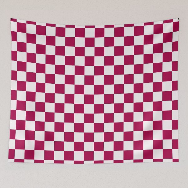 Item preview, Deep Red and White Chequered Pattern designed and sold by Jeallan Designs.