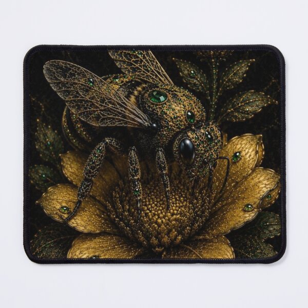 Item preview, Jeweled Bee on Golden Flower designed and sold by VelarisMoon.
