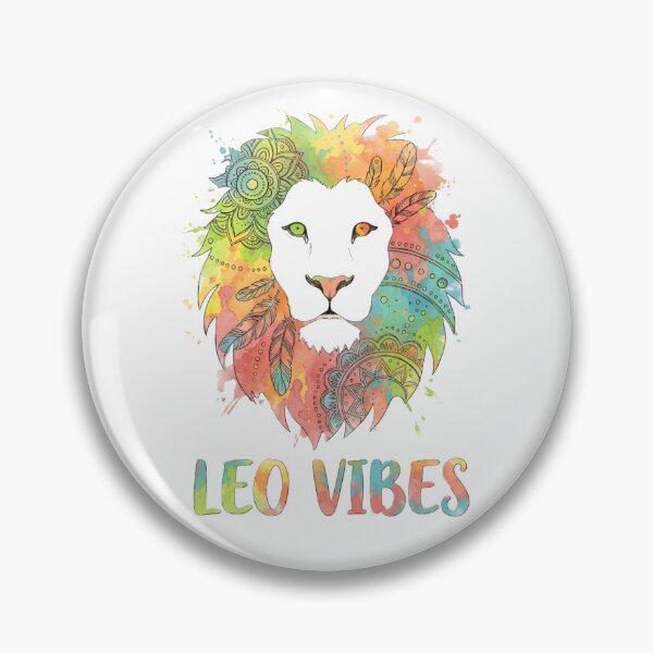 Item preview, Leo Vibes Pen & Watercolor Lion designed and sold by Debbie Schulte.