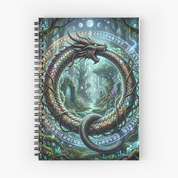 Item preview, Ouroboros Ancient Dragon World Snake Art designed and sold by Sybille-Yates.
