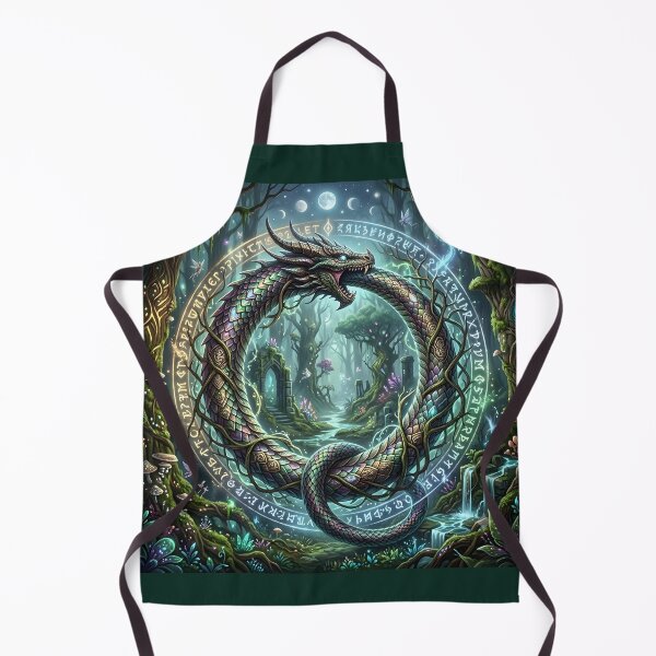 Item preview, Ouroboros Ancient Dragon World Snake Art designed and sold by Sybille-Yates.