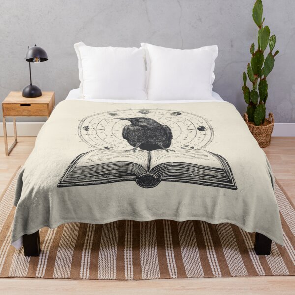 Item preview, Celestial Raven Dark Academia Occult Mystical Crow on Ancient Book designed and sold by Cozy Aesthetic design .