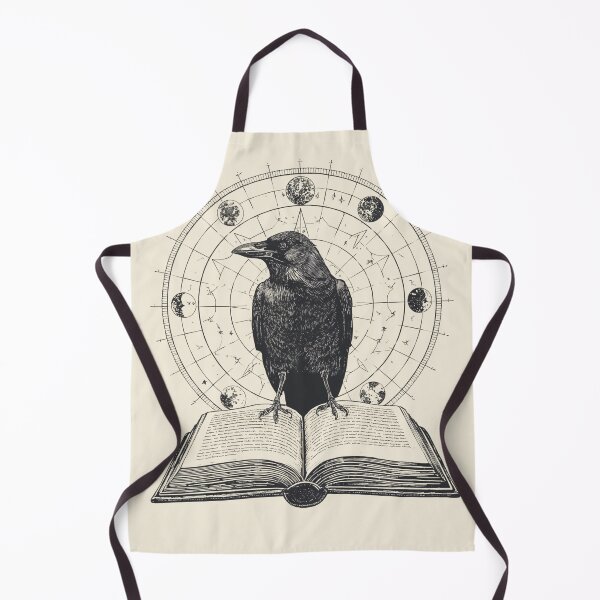 Item preview, Celestial Raven Dark Academia Occult Mystical Crow on Ancient Book designed and sold by Cozy Aesthetic design .