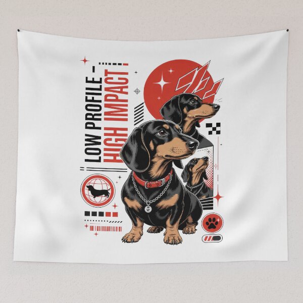 Item preview, Black and Tan Dachshund Low Profile High Impact designed and sold by AntiqueImages.