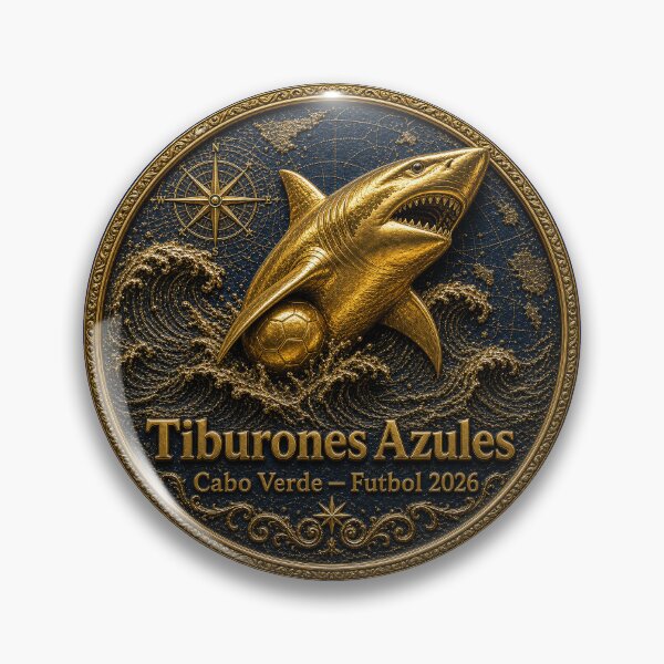 Item preview, Golden Shark Emblem Cabo Verde designed and sold by BrickByDream.