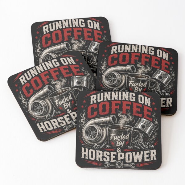Item preview, Running On Coffee And Horsepower – Funny Mechanic Car Guy Shirt designed and sold by Wild Horizon Studio.