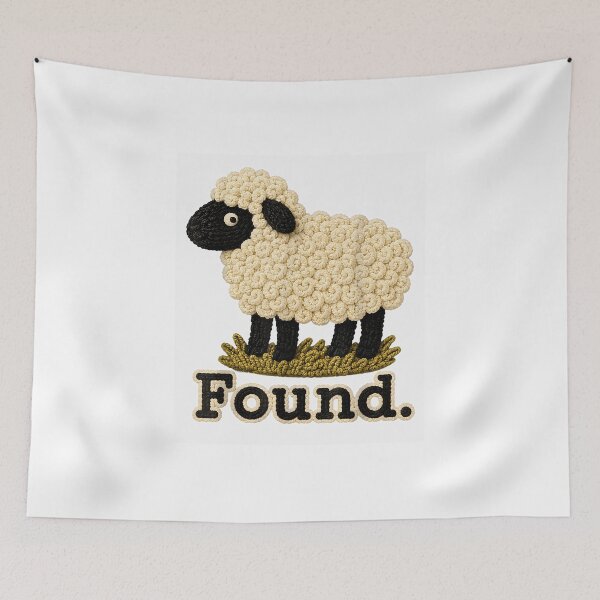 Item preview, Found Sheep Psalm 23 Christian Faith designed and sold by TRLKeownArt.