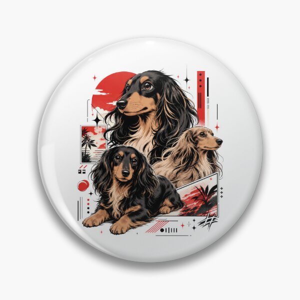 Item preview, Long Haired Dachshund Comic Art Streetwear designed and sold by AntiqueImages.
