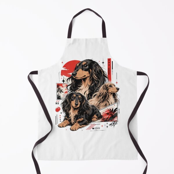 Item preview, Long Haired Dachshund Comic Art Streetwear designed and sold by AntiqueImages.