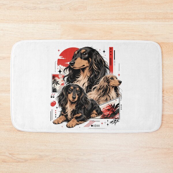Item preview, Long Haired Dachshund Comic Art Streetwear designed and sold by AntiqueImages.