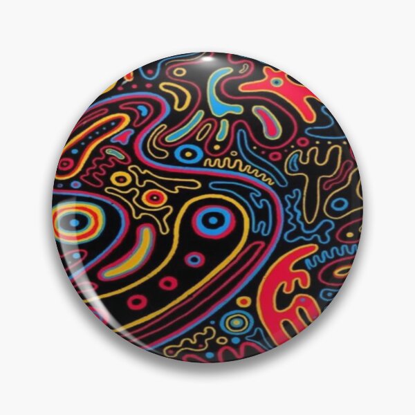Item preview, Psychedelic Neon Pattern - Fluorescent Abstract Art and Organic Shapes designed and sold by RAYBIL.
