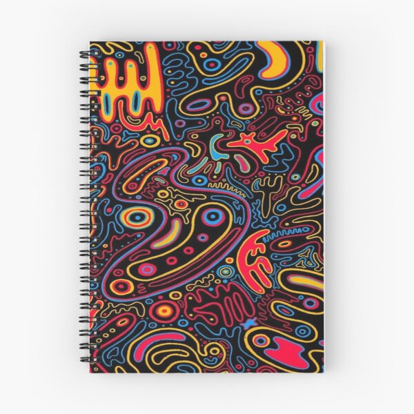 Artikelvorschau, Psychedelisches Neonmuster – Fluoreszierende abstrakte Kunst und organische Formen entworfen und verkauft von RAYBIL.