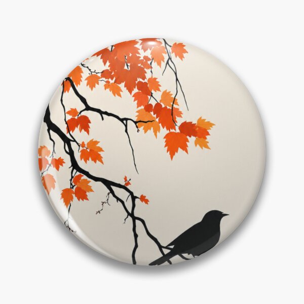 Item preview, Autumn Raven Silhouette – Minimalist Japanese Maple Wall Art designed and sold by ArtesioByZaber.