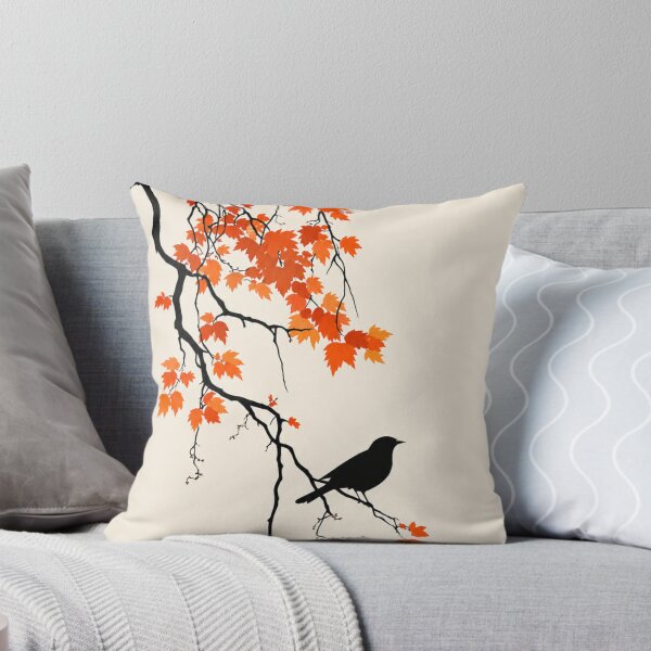 Item preview, Autumn Raven Silhouette – Minimalist Japanese Maple Wall Art designed and sold by ArtesioByZaber.