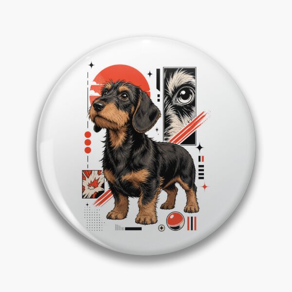 Item preview, Scruffy Dachshund Urban Kawaii Dog Art designed and sold by AntiqueImages.