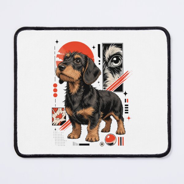 Item preview, Scruffy Dachshund Urban Kawaii Dog Art designed and sold by AntiqueImages.