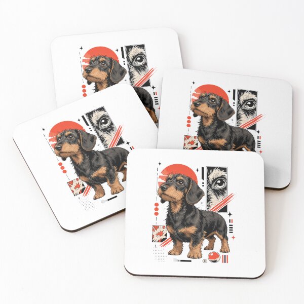 Item preview, Scruffy Dachshund Urban Kawaii Dog Art designed and sold by AntiqueImages.