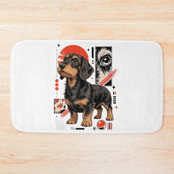 Item preview, Scruffy Dachshund Urban Kawaii Dog Art designed and sold by AntiqueImages.