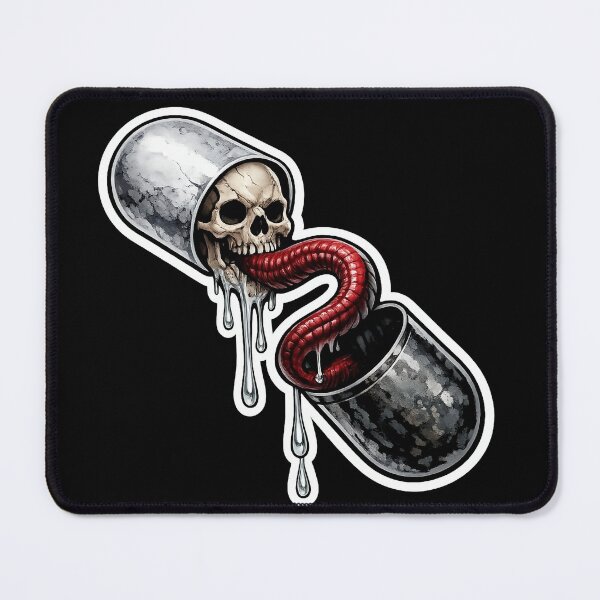 Item preview, Creepy Skull Pill With Long Red Tongue designed and sold by Munib320.