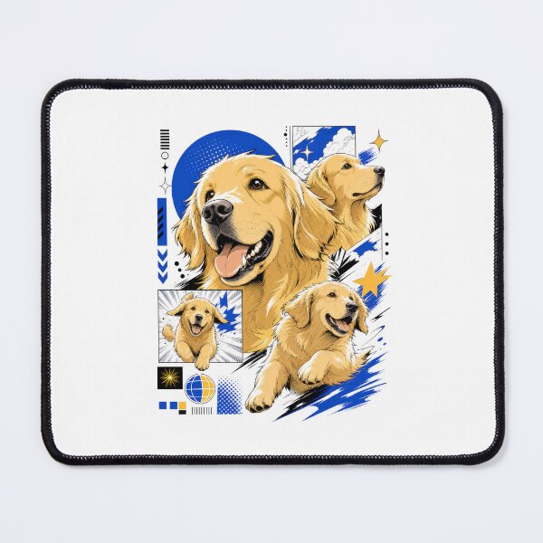 Item preview, Happy Retriever Dog Urban Kawaii Comic Style designed and sold by AntiqueImages.