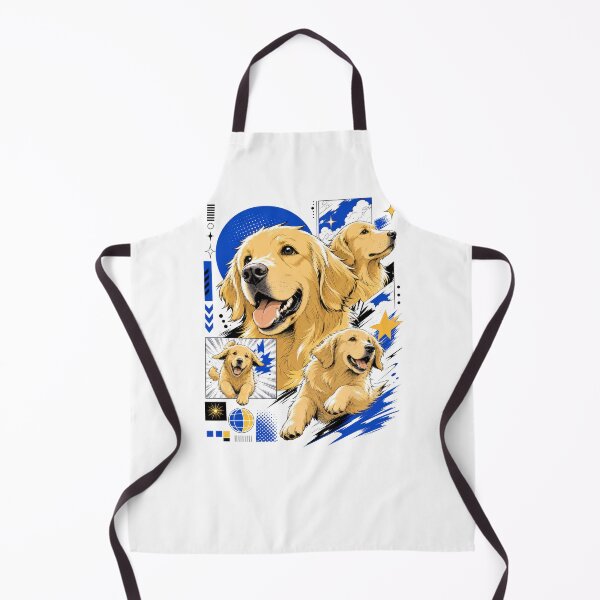 Item preview, Happy Retriever Dog Urban Kawaii Comic Style designed and sold by AntiqueImages.