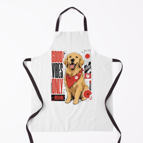 Item preview, Happy Retriever Good Vibes Only Japanese Streetwear designed and sold by AntiqueImages.