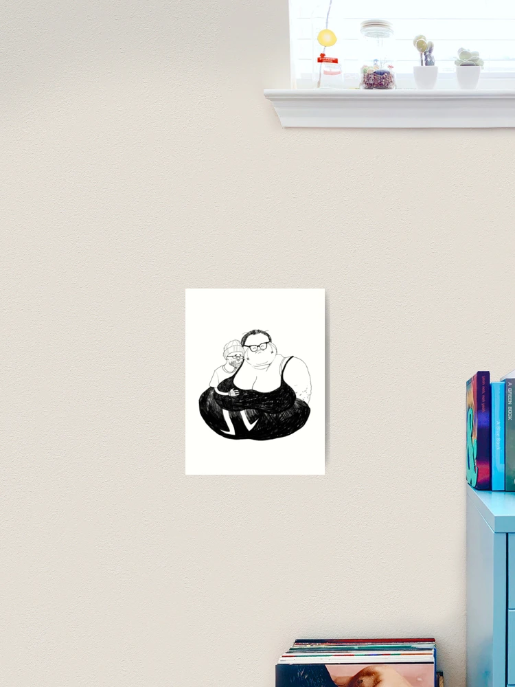 Thumbnail 2 of 3, Art Print, Tiny Remy, big Roz designed and sold by abirdwatching.