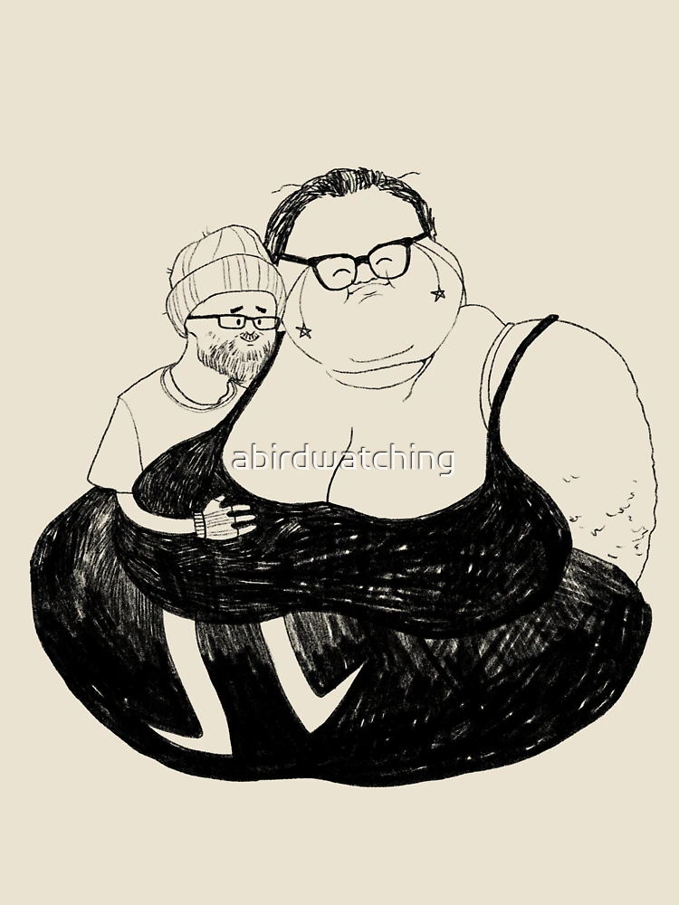 Thumbnail 4 of 4, Relaxed T-Shirt, Tiny Remy, big Roz designed and sold by abirdwatching.