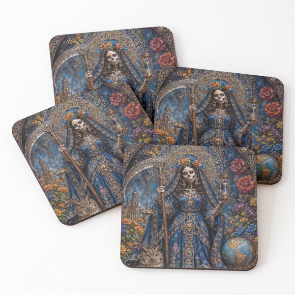 Item preview, Blue Dress Santa Muerte designed and sold by AliceWhiteDF.