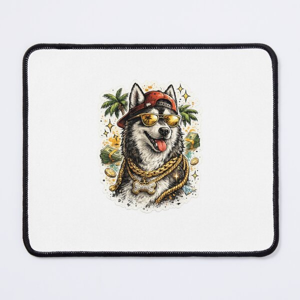 Item preview, Cool Husky with Sunglasses | Streetwear Dog Sticker & T-Shirt Design designed and sold by LCN-STOR.