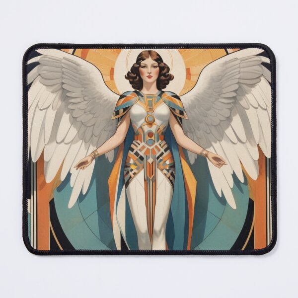 Item preview, Art Deco Archangel Vintage Divine Fantasy Art designed and sold by GenesisArtis.