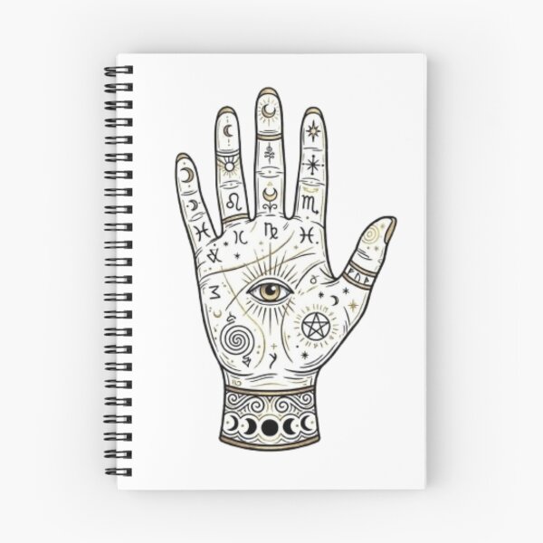Item preview, Mystical Palmistry Hand with Evil Eye and Astrology Symbols designed and sold by Northern Glow Art.