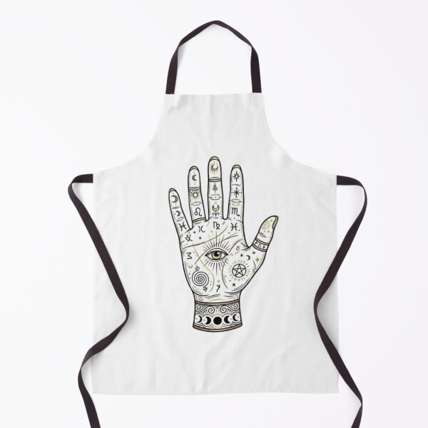Item preview, Mystical Palmistry Hand with Evil Eye and Astrology Symbols designed and sold by Northern Glow Art.