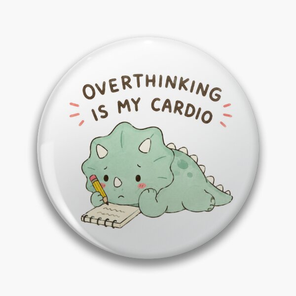 Item preview, Overthinking Is My Cardio Funny Dinosaur Journal Decor designed and sold by bosamji.