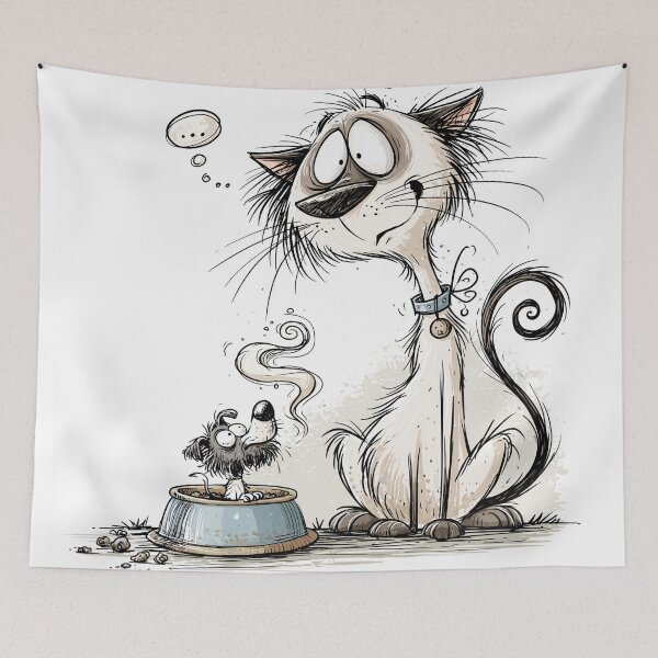 Item preview, Funny Siamese Cat  designed and sold by Creative Nook.